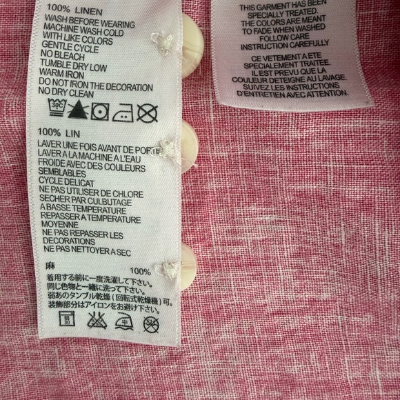 Tommy Bahama Men's Casual Red Button Down Shirt - Picture 7 of 10